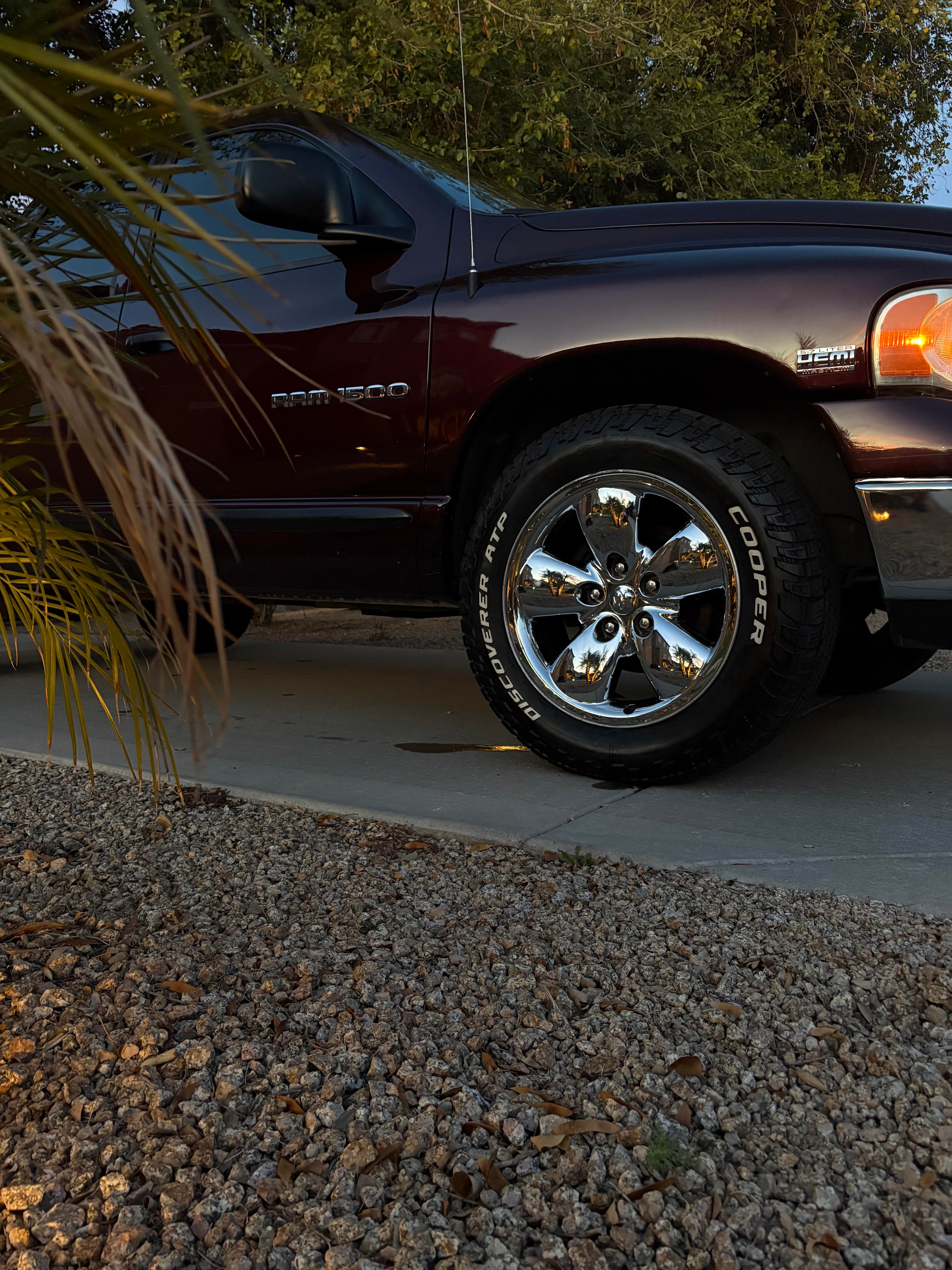 Dodge Ram 1500 — polished exterior and chrome wheels after detail